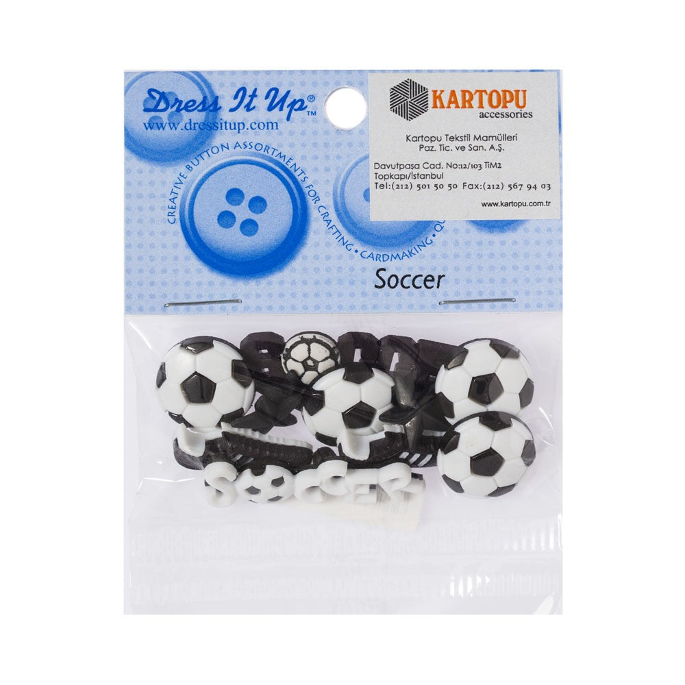 Dress It Up Futbol Topu Dekoratif Düğme - 418